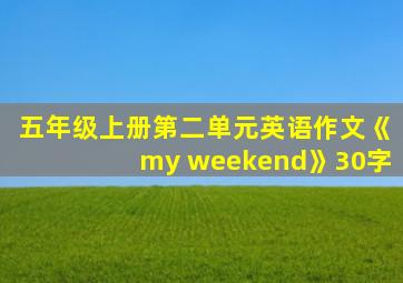 五年级上册第二单元英语作文《my weekend》30字